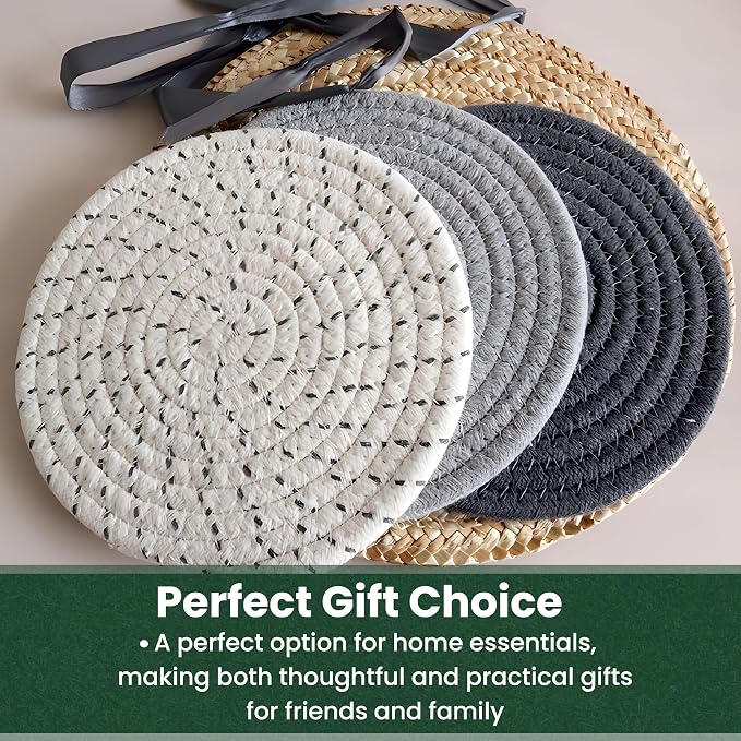 8 Inch Trivets for Hot Dishes, Hot Pots and Pans, Thick Heat Resistant - Image 8
