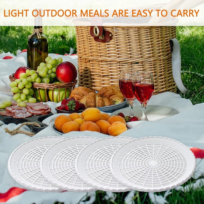 Paper Plate Holders, 8 Packs 10 Inch paper plate holders reusable Plastic Heavy - Image 3