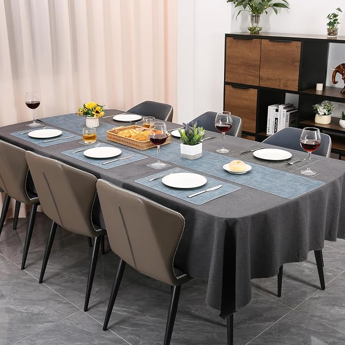 Table Runners 72 Inch Long, Dual-Sided Faux Leather Table Runner | Waterproof - Image 6