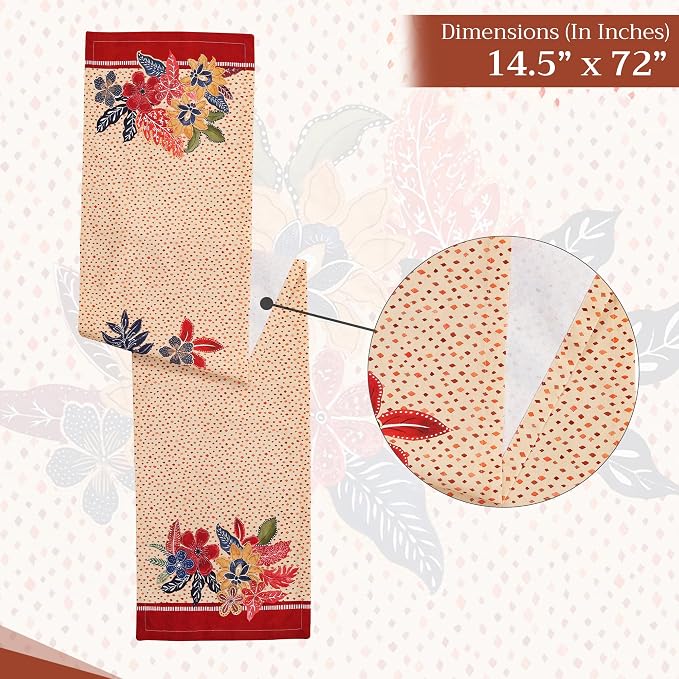 Maison d' Hermine Table Runner 100% Cotton 14.50" x 72" | Table Runners 72 - Image 6