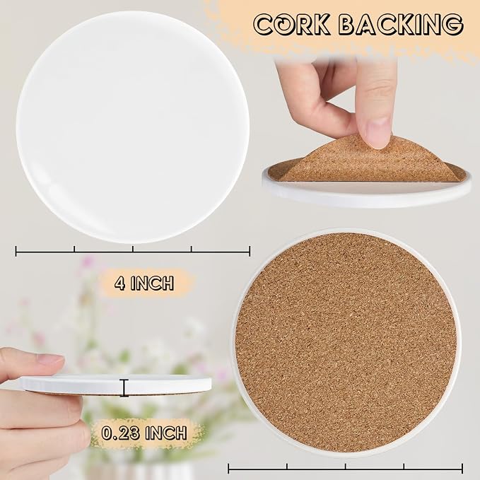 36 PCS Sublimation Coasters Glossy Glazed Ceramic Tiles - Image 2
