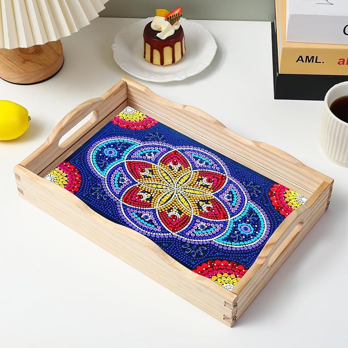 EWJRNSF Diamond Art Kits for Adults Wooden Serving Trays - Image 8