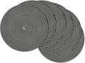 SHACOS 15 inch Round Braided Placemats Set of 6 Non Slip Washable Fabric by SHACOS