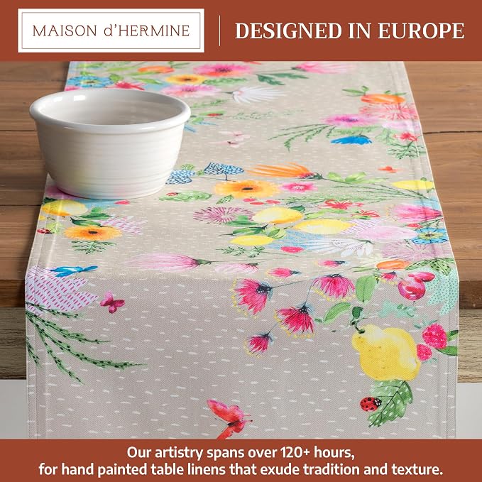 Maison d' Hermine Table Runner 100% Cotton 14.50" x 108" | Table Runners 108 - Image 2