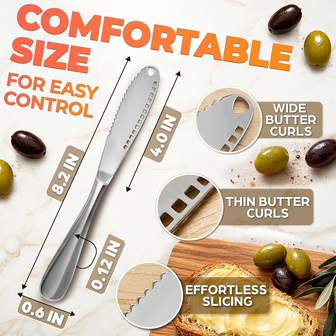 DIMROM 3 in 1 Butter Knife for Hard Butter Set of 2 - Image 2