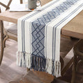 Woven Table Runners Farmhouse Style, Boho Table Runners 108 inches Long by LUFEIJIASHI
