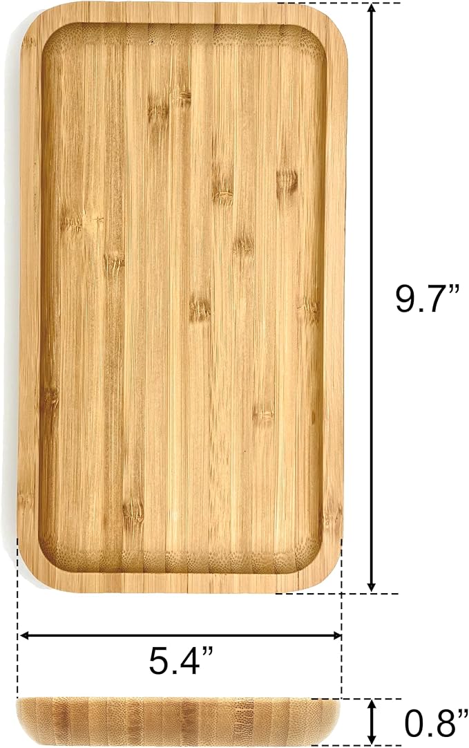 Bam&Boo Bamboo Serving Tray Natural Minimalist Rectangular Coffee, Decor - Image 6