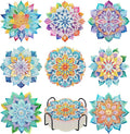8 PCS Succulent Diamond Art Coasters by Mrnsiet