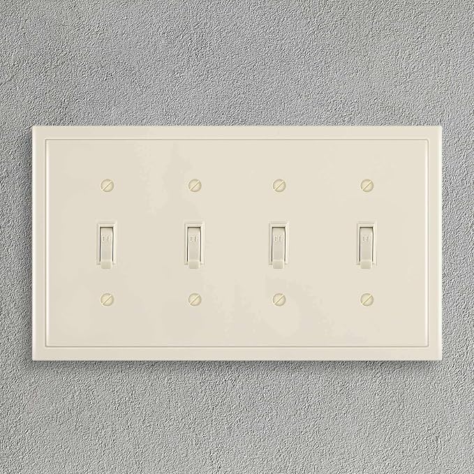 Modern Edge Decorative Wall Plate Switch Plate Outlet Cover, Durable Solid Zinc - Image 4