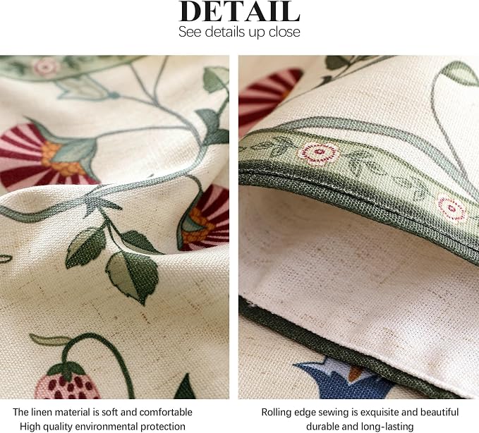 bilin gaier Designer French Linen Table Runner, Floral Pattern, Dining Table - Image 6