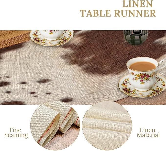 Cow Print Table Runner, 13x60 Inch - Image 5