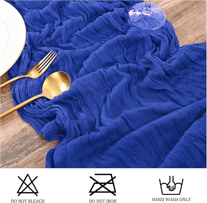 15 Pack Royal Blue Table Runners 17 x 108inch Cheesecloth Table Runner Boho - Image 3
