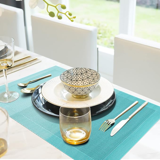 Aofmee Placemats, Placemats Set of 6, Heat Resistant Place Mats, Washable PVC - Image 7