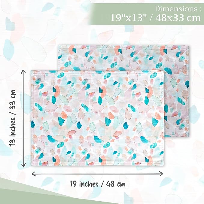 Maison d' Hermine Placemats Set of 4 Reusable 100% Cotton | Cloth Place Mats - Image 4