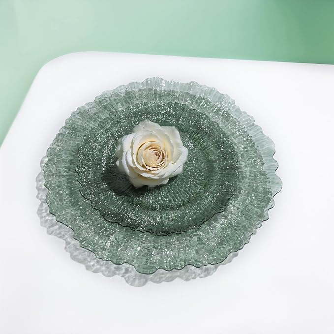 U-QE 60PCS Clear Green Plastic Plates - Image 3