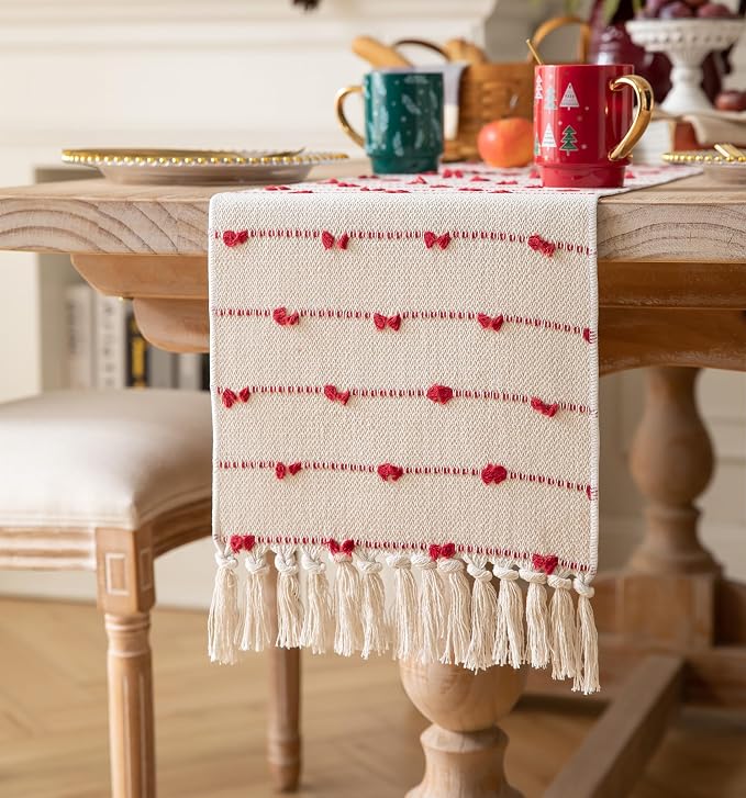 Caflife Christmas Valentines Table Runner 90 Inchs Long - Image 2