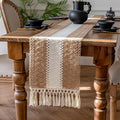 EMMTEEY Boho Table Runner with Tassels 94 Inches Long, Scratch & Heat Resistant by EMMTEEY