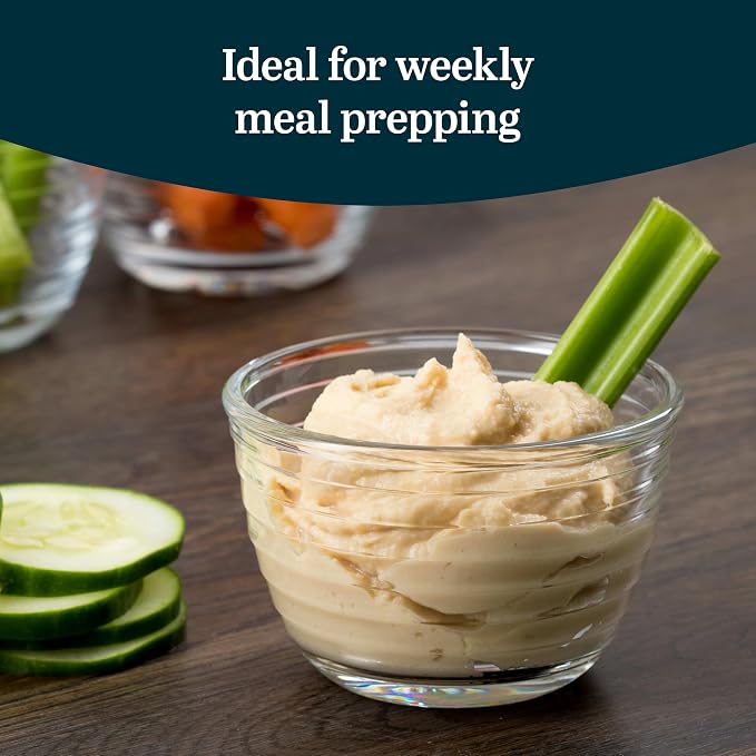 Libbey Small Glass Bowls with Lids Set of 8, Food Storage Prep Containers | Set - Image 4