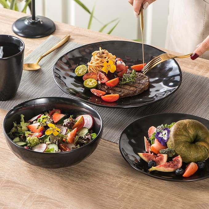 vicrays Ceramic Pasta Bowls Set, 32 Ounce Soup Bowls, Large Salad Bowls - Image 3