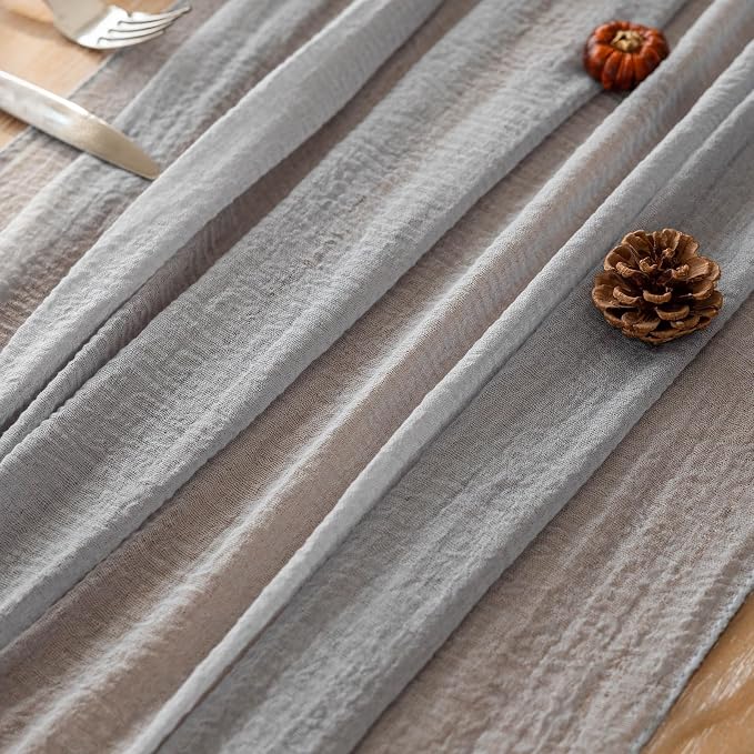 10Pcs Dusty Blue Cheesecloth Table Runner 120 Inches - Image 2