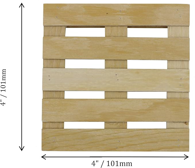 Creative Hobbies 6-Pack Mini Wood Pallet Coasters - Image 4