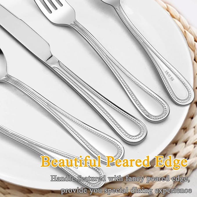 LIANYU 60-Piece Silverware Flatware Set - Image 4
