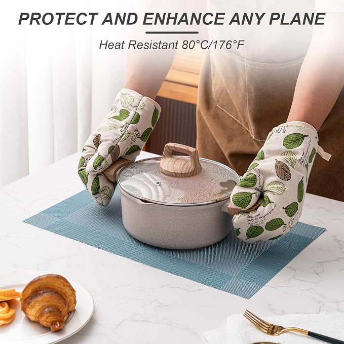 Placemats Set of 6 Washable Indoor | Outdoor Vinyl Place Mats - Image 4