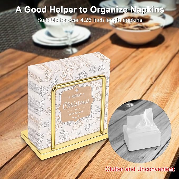 Livabber Napkin Holder, Metal Napkin Storage Modern Freestanding Tissue Paper - Image 4