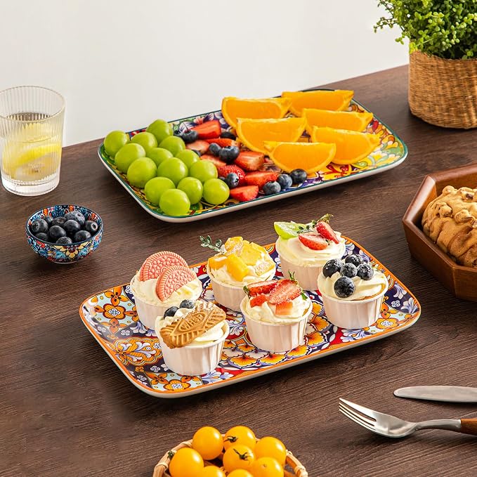 vancasso Serving Platters Set of 4, Microwave & Dishwasher Safe - Image 7