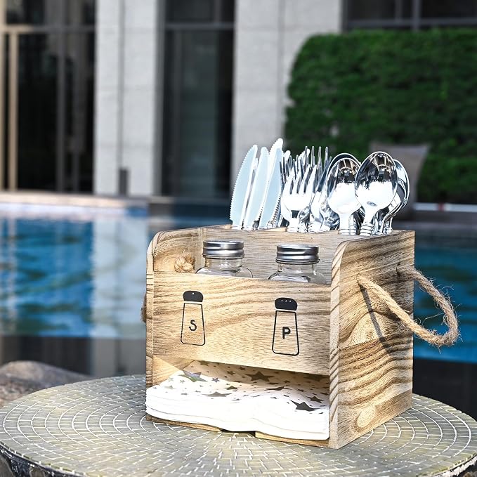 Ikee Design Wooden Utensil Caddy - Image 7
