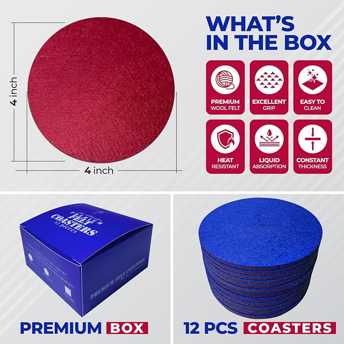 A&A Wonders Premium Felt Coasters - Image 2