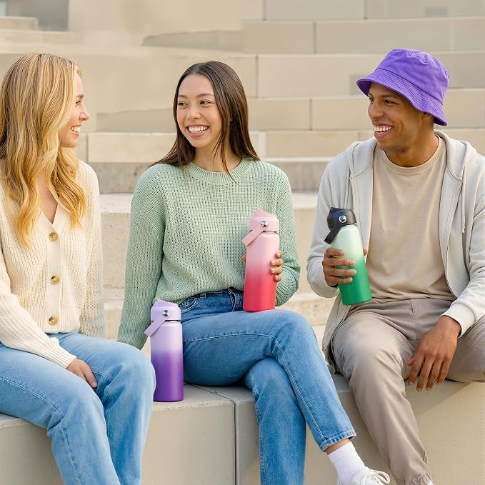 Fijinhom 24oz Insulated Stainless Steel Water Bottle, Wide Mouth Double Wall - Image 7