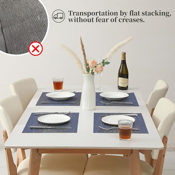 Leetaltree Denim Blue Placemats Set of 6 - Image 6
