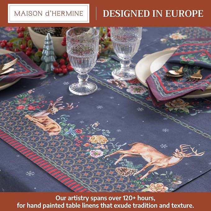 Maison d' Hermine Placemats Set of 4 Reusable 100% Cotton | Cloth Place Mats - Image 2