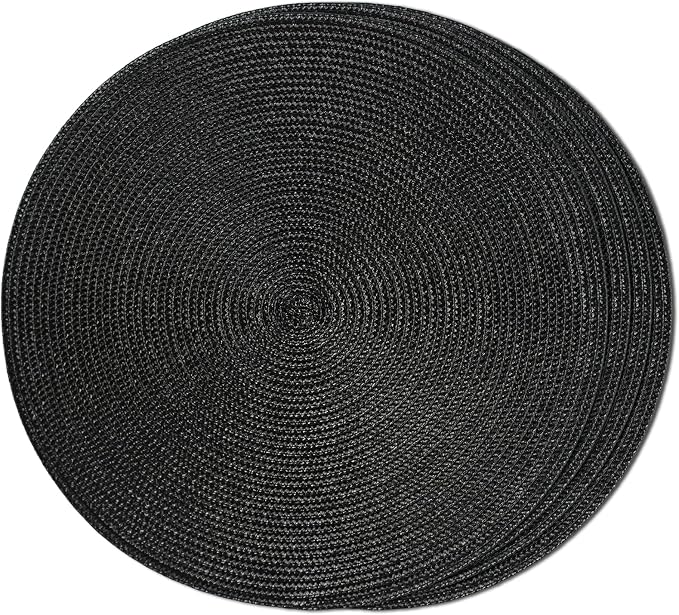 FunWheat Round Braided Placemats Set of 4 Table Mats by FunWheat