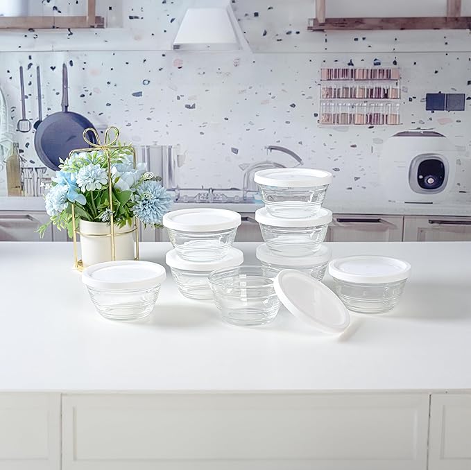 Le’raze 16pc Set of Small Glass Prep Bowls - Image 7