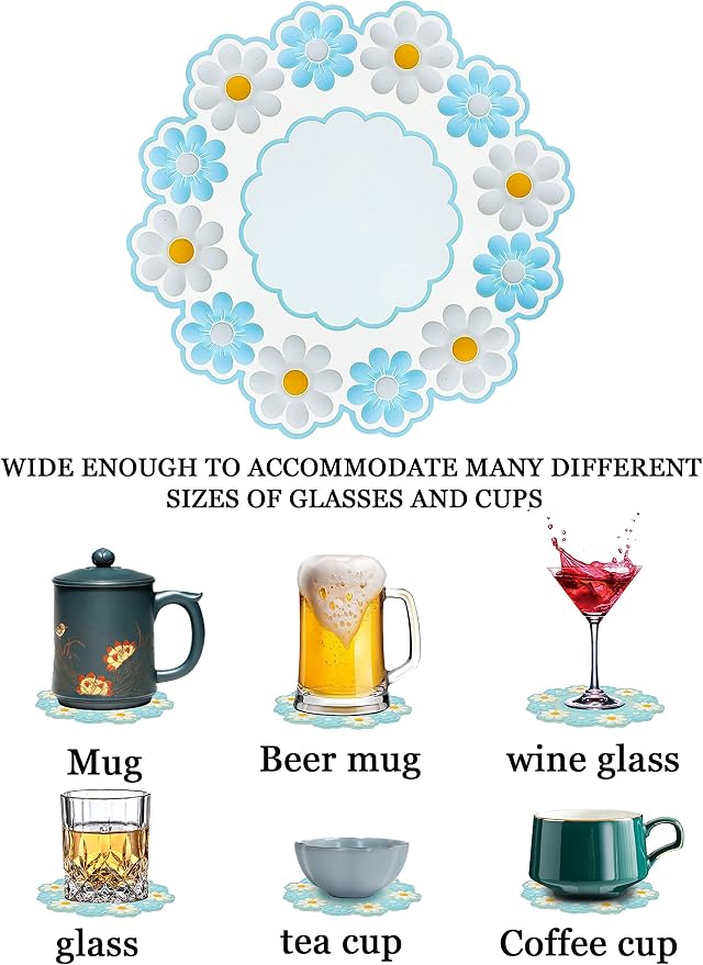 Conisy Flower Coasters for Drinks - Image 5