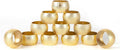 Napkin Rings Set of 12 Metal Napkin Holder Buckles Round Serveitte Rings by ALPHALivingHOME