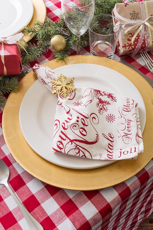 DII Checkered Tabletop Collection 100% Cotton, Machine Washable, Tablecloth - Image 6
