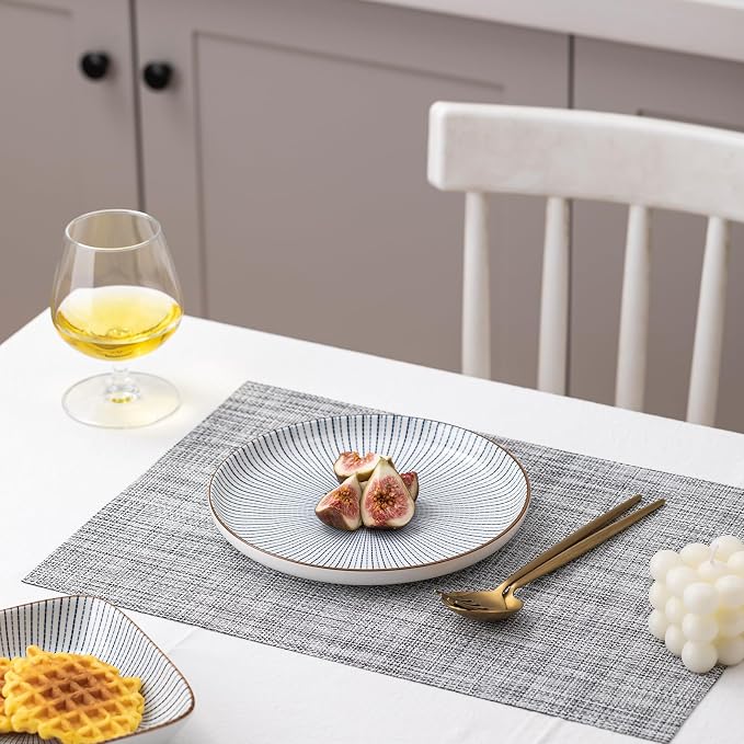 LEXMORE Placemats Set of 4 Vinyl/Plastic Woven Place Mats - Image 7