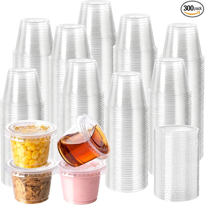 HOMIP 300PACK 1oz Plastic Portion Cups by HOMIP