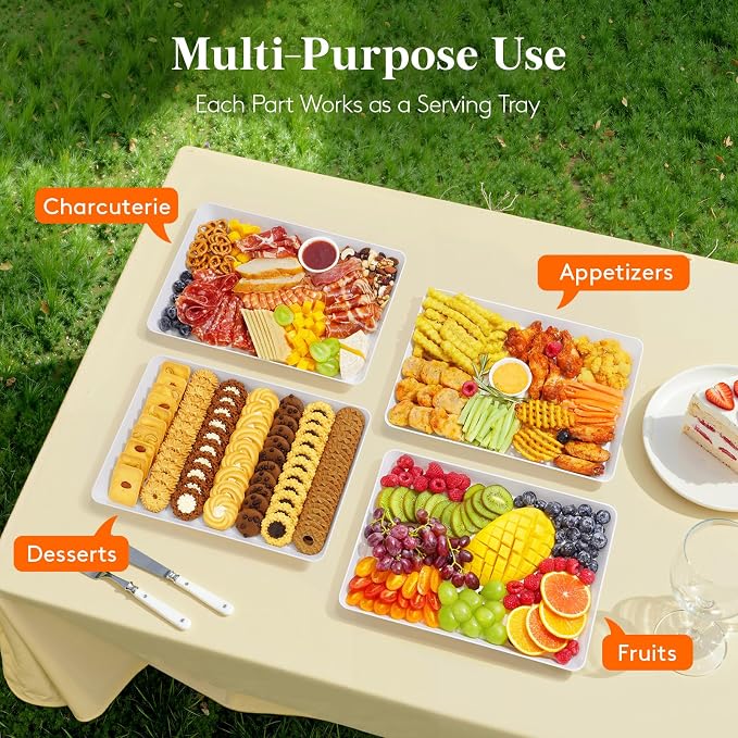 Lifewit 4 Pcs Extra Large Serving Tray - Image 6