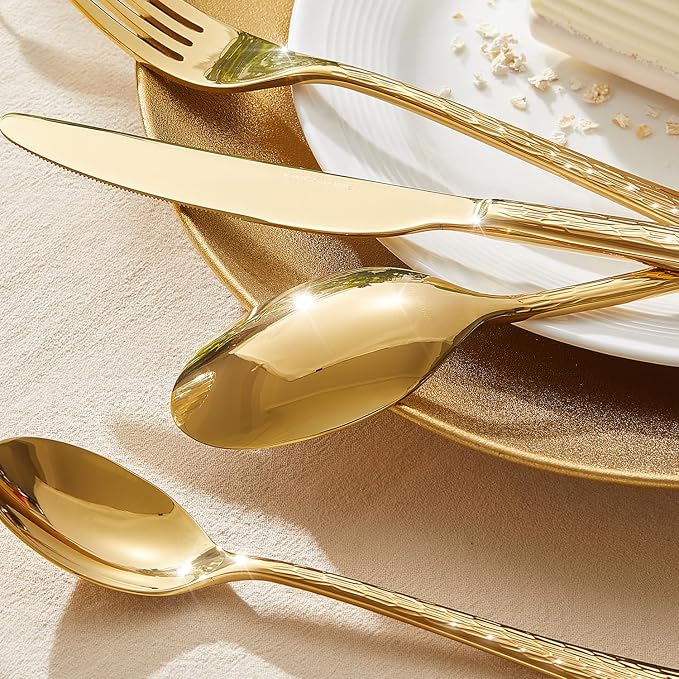 65 Piece Gold Silverware Set - Image 6
