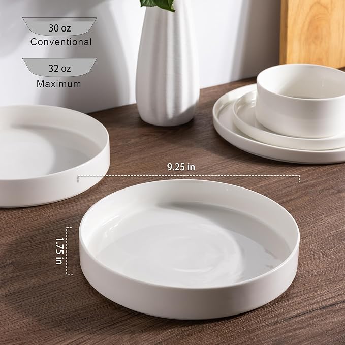 LERATIO Large Pasta Bowls, 38oz Ceramic Pasta Bowls, 9.25" Reactive Glaze Pasta - Image 2