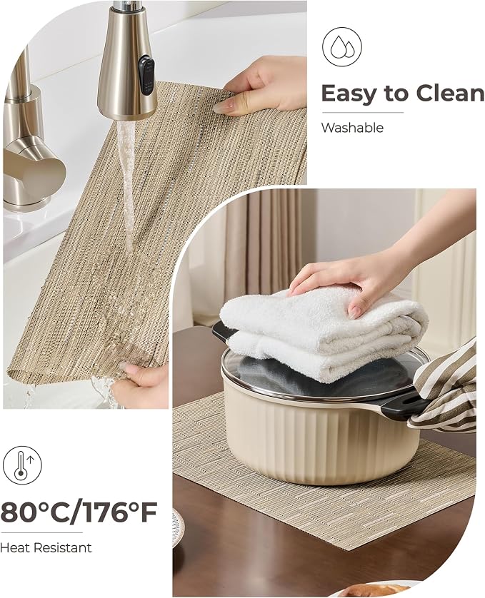 Leetaltree Light Brown Placemats Set of 12 - Image 5