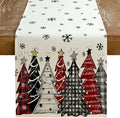 Christmas Table Runner 13x48 Inch, Xmas Tees Snowflakes Holiday Decorative by GEEORY
