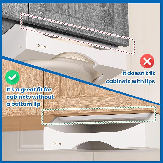 10-inch Paper Plate Dispenser Under Cabinet, Bamboo Paper Plate Holders - Image 4