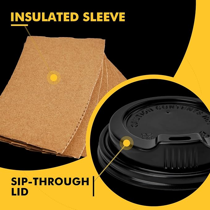 RACETOP 16 oz 100 Pack Coffee Cups - Image 4