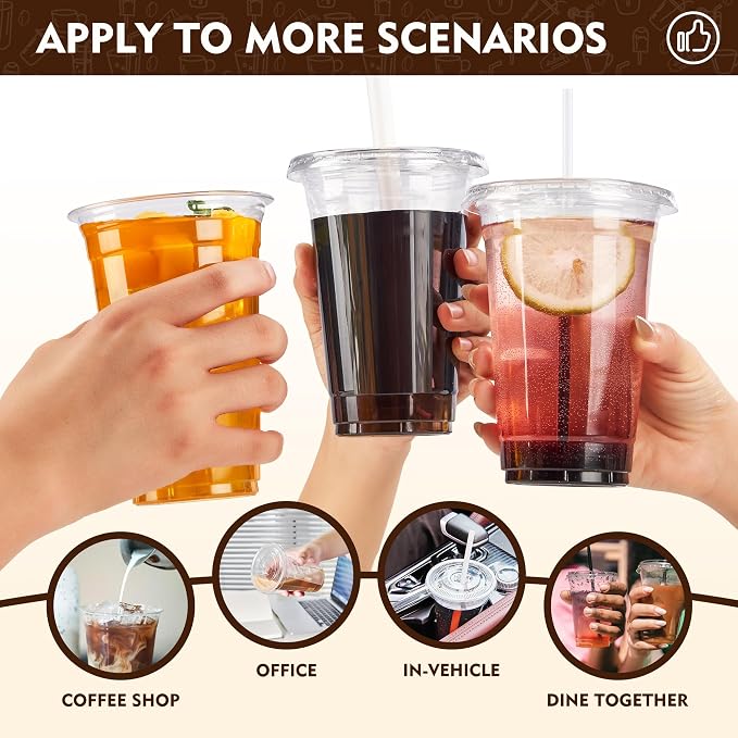 YEEHAW 20 oz. - 100 Pack Clear Plastic Cups - Image 5