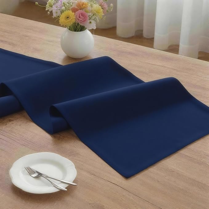 MEANMOY Navy Blue Table Runner 72 Inches Long Waterproof Table Runners | - Image 3
